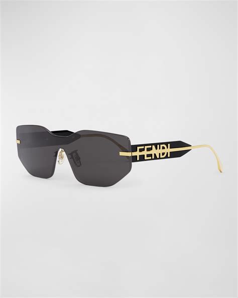 fendi oversized logo sunglasses|fendi round 52mm sunglasses.